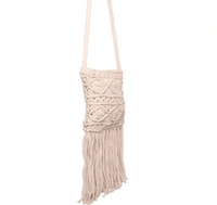 ASTRID White Macrame Crossbody Sling Bag - Free Size, White, Canvas, Pack of1